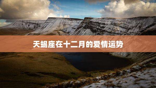 天蝎座在十二月的爱情运势