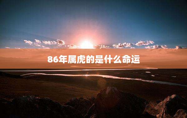 86年属虎的是什么命运