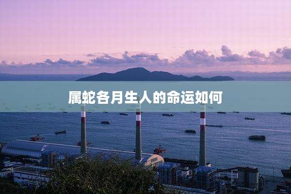 属蛇各月生人的命运如何