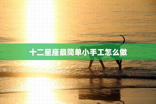 十二星座最简单小手工怎么做