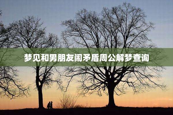 梦见和男朋友闹矛盾周公解梦查询