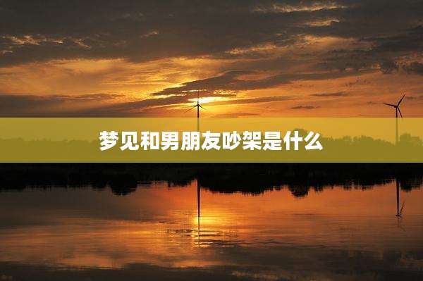 梦见和男朋友吵架是什么