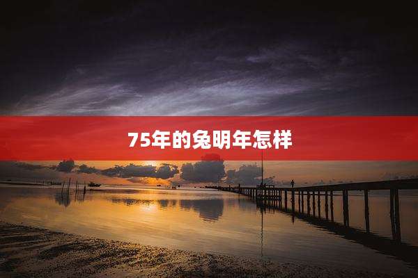 75年的兔明年怎样