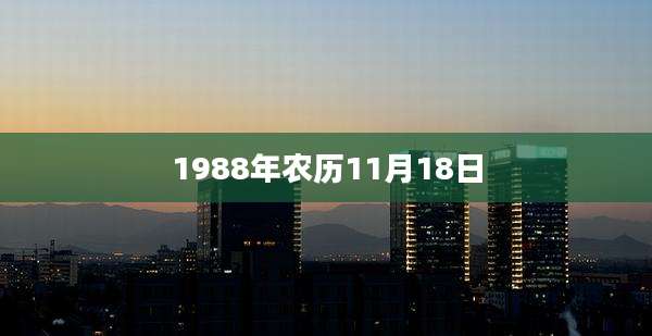 1988年农历11月18日