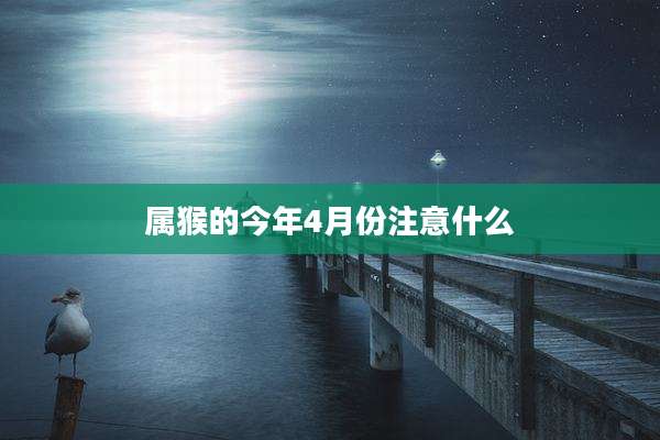 属猴的今年4月份注意什么