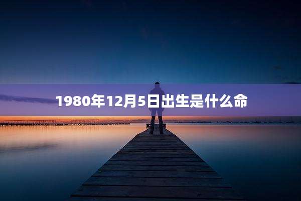 1980年12月5日出生是什么命