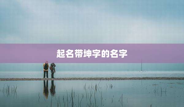 起名带坤字的名字