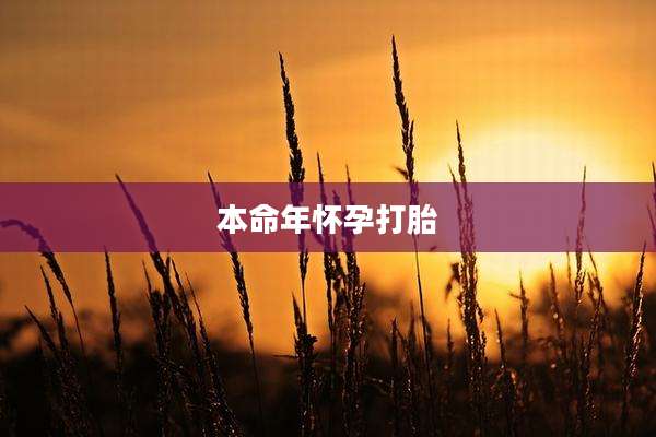 本命年怀孕打胎