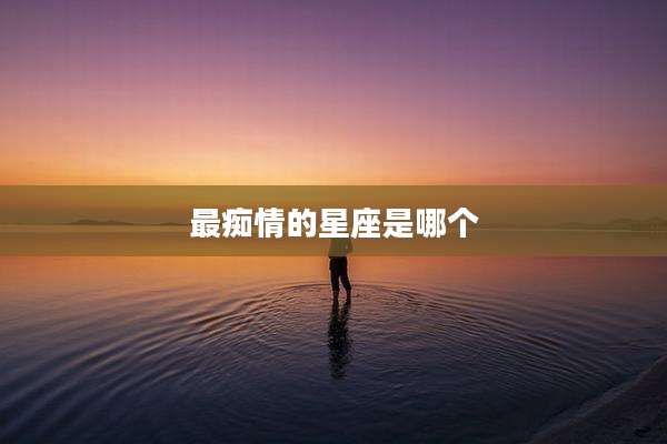 最痴情的星座是哪个