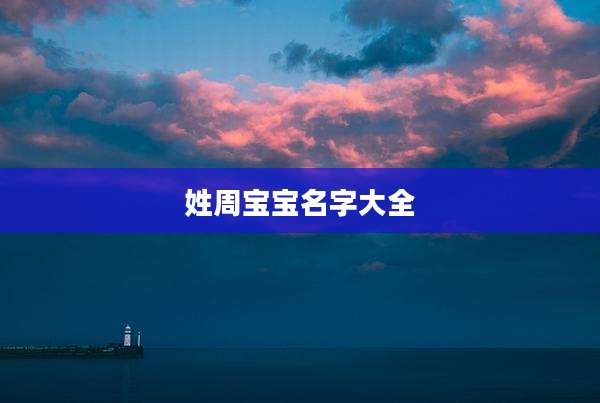 姓周宝宝名字大全