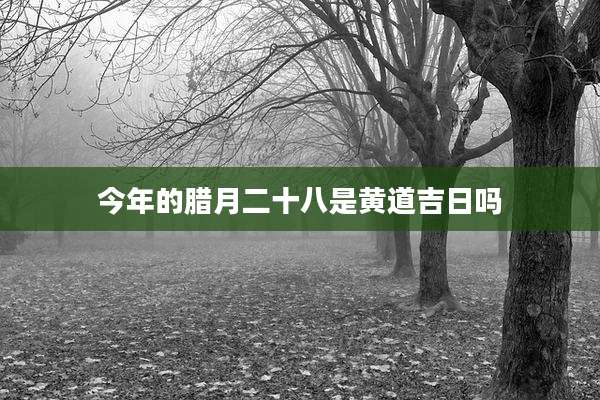 今年的腊月二十八是黄道吉日吗