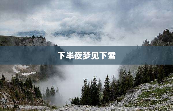下半夜梦见下雪
