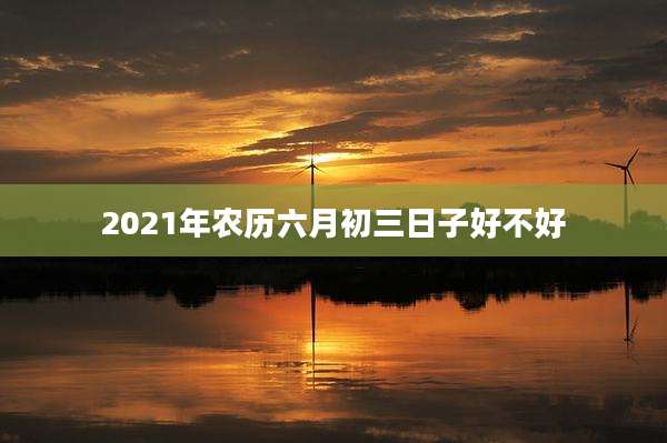 2021年农历六月初三日子好不好