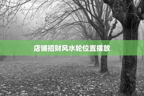 店铺招财风水轮位置摆放