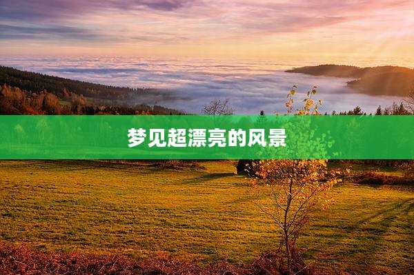 梦见超漂亮的风景