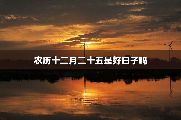 农历十二月二十五是好日子吗