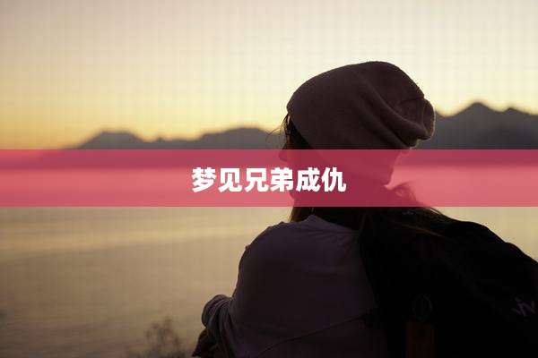 梦见兄弟成仇