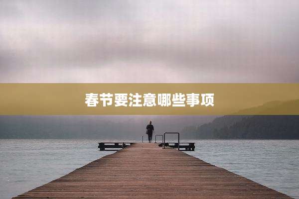 春节要注意哪些事项