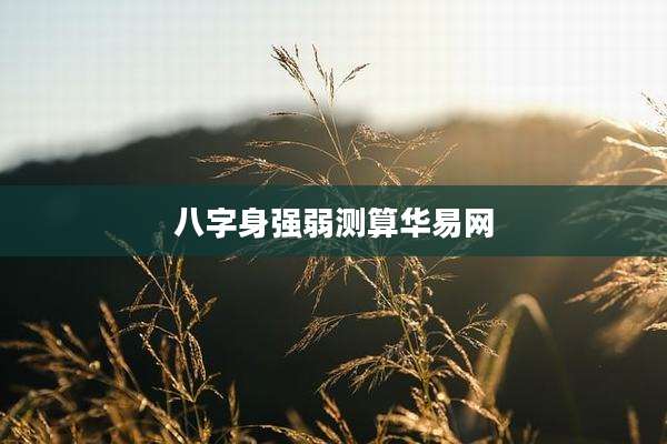 八字身强弱测算华易网