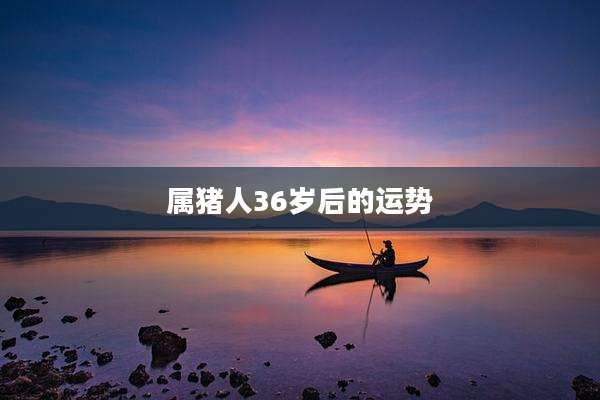 属猪人36岁后的运势