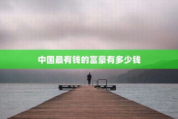 中国最有钱的富豪有多少钱