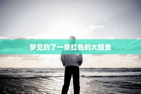 梦见钓了一条红色的大鲤鱼