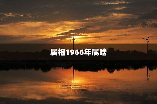 属相1966年属啥