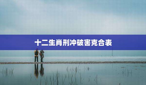 十二生肖刑冲破害克合表