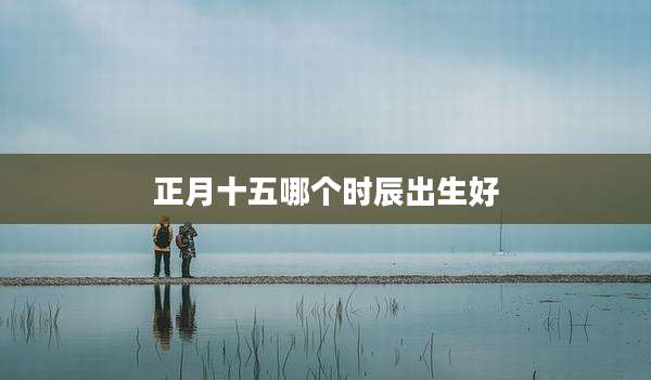 正月十五哪个时辰出生好