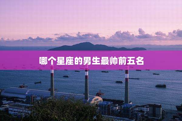 哪个星座的男生最帅前五名