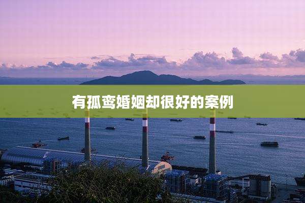 有孤鸾婚姻却很好的案例