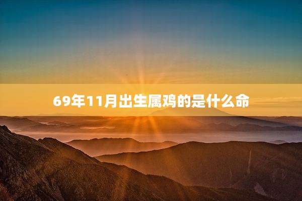 69年11月出生属鸡的是什么命