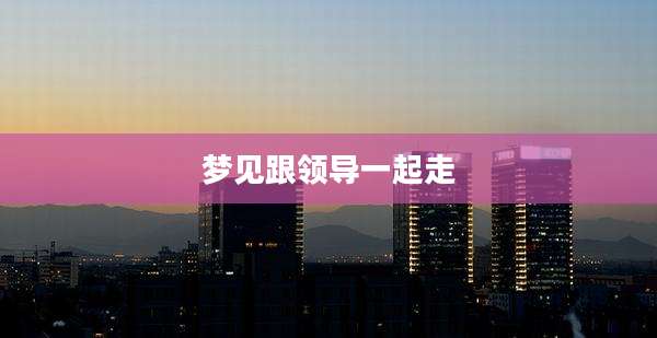 梦见跟领导一起走