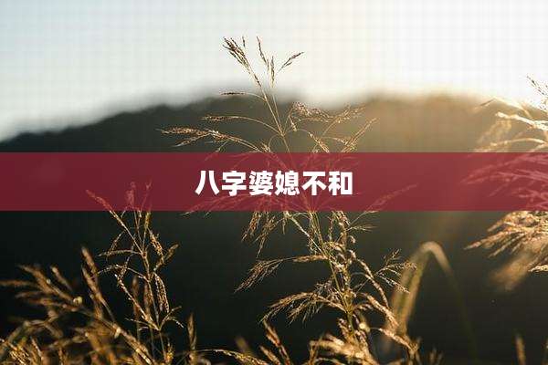 八字婆媳不和