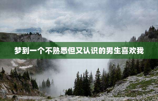 梦到一个不熟悉但又认识的男生喜欢我