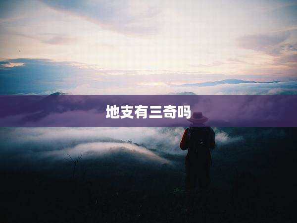 地支有三奇吗