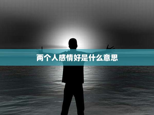 两个人感情好是什么意思