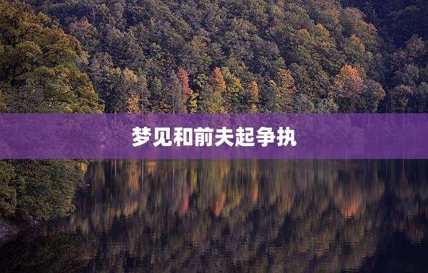 梦见和前夫起争执