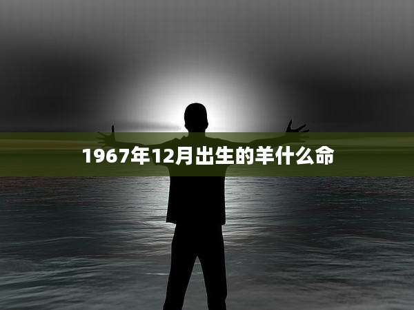 1967年12月出生的羊什么命