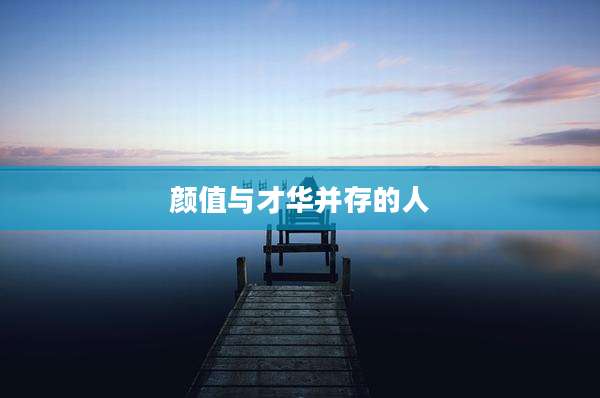颜值与才华并存的人