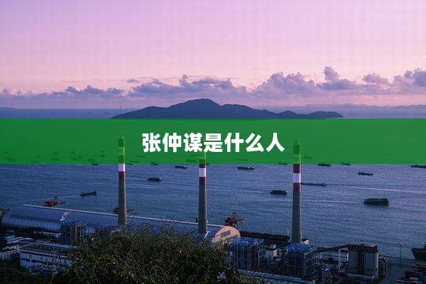 张仲谋是什么人