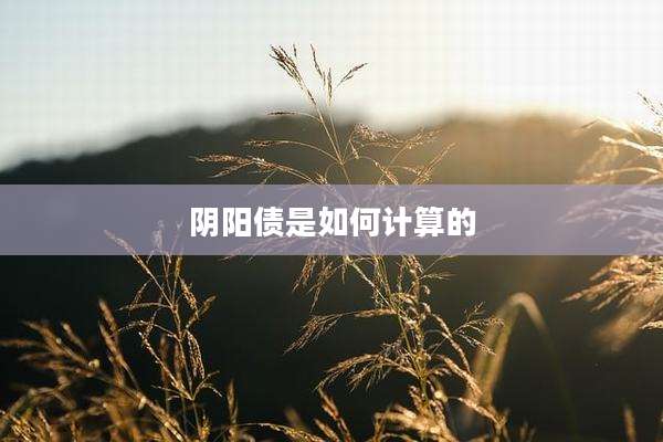 阴阳债是如何计算的