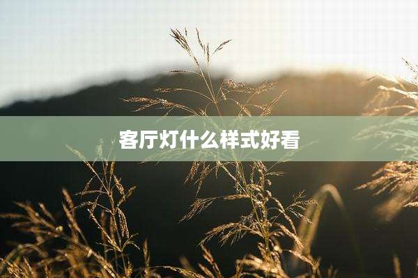 客厅灯什么样式好看