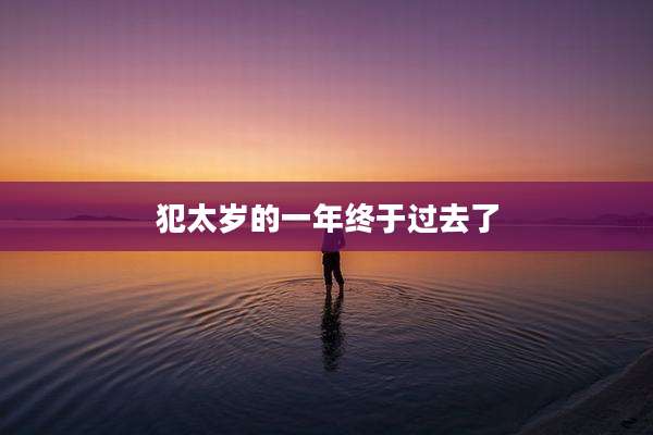 犯太岁的一年终于过去了