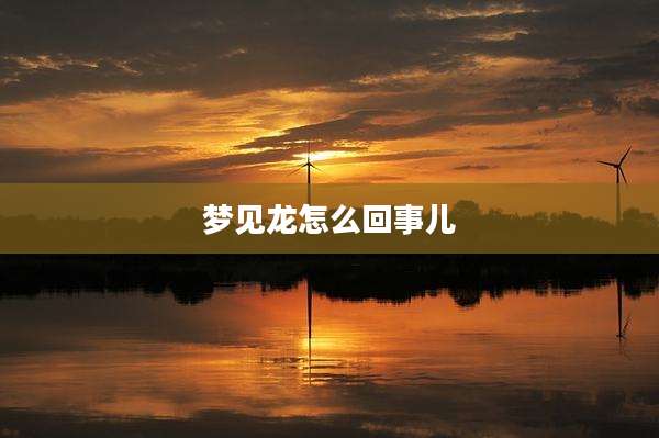梦见龙怎么回事儿