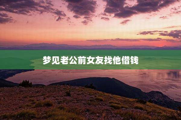 梦见老公前女友找他借钱