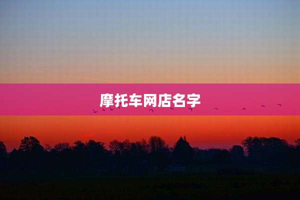 摩托车网店名字