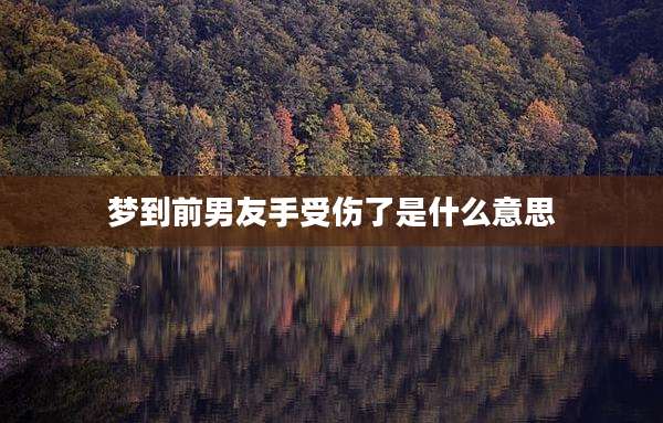 梦到前男友手受伤了是什么意思