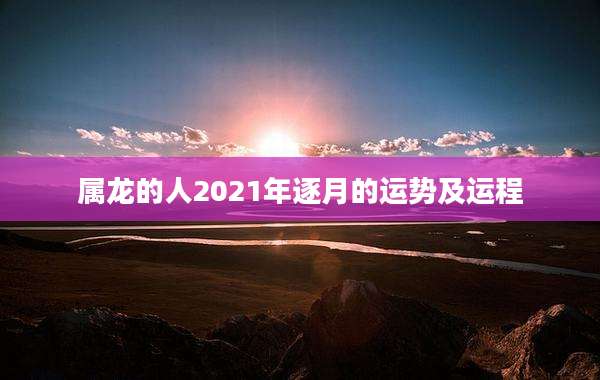 属龙的人2021年逐月的运势及运程
