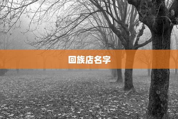 回族店名字